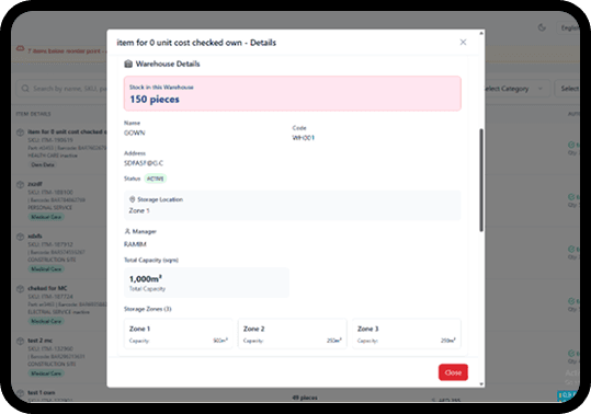 Inventory Management dashboard 1