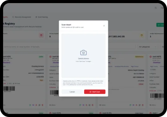 Assets Management dashboard 1