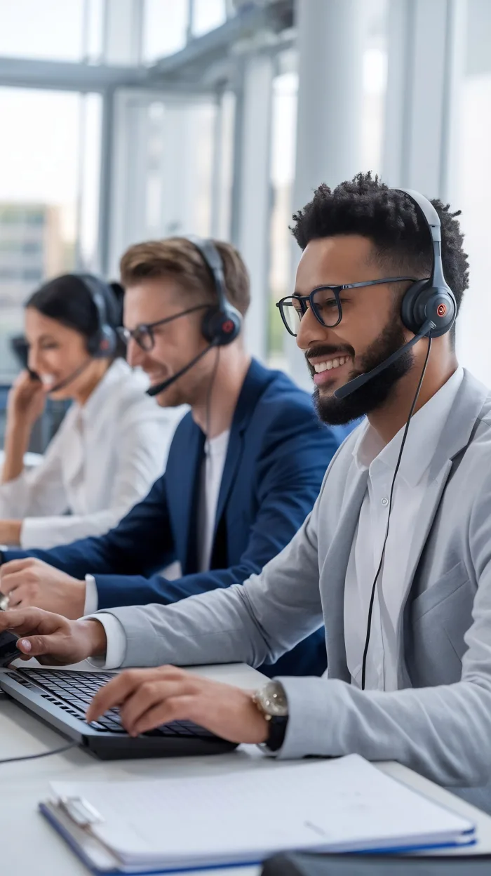Support agent assisting a customer through a dedicated channel
